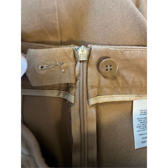 Talbots Tan Chatham Side Zip Closure Cotton‎ Blend Ankle Pants Women’s Size 6 - Picture 5 of 6